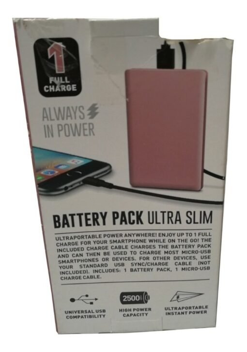 Bateria Extra Carga Portatil Ultra Slim Power Bank 2500 Mah_4
