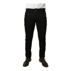 Pantalon Negro De Gabardina Marca Gevy Talla 32 Para Hombre_1