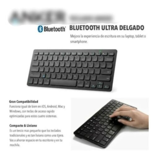 Teclado Anker Bluetooth Ultra Slim Apple Android Compatible_8