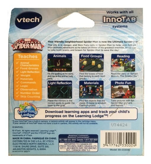 Video Juego Ultimate Spider Man Software Vtech Innotab Niños_2