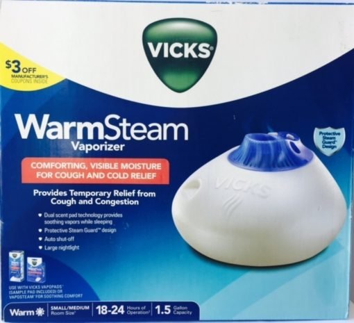 Vaporizador Vicks Aire Vapor Caliente Luz Humidificador V150_3