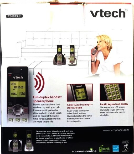 Vtech Telefono Dual Inalambrico 6919-2 Dect Identificador _6