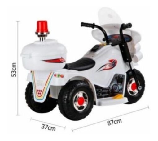 Motocicleta Electrica Montable Policia Infantil Motobiker_18