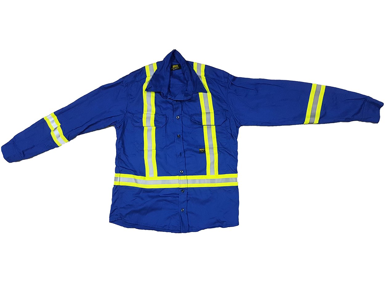 Camisa Trabajo FR Resistente Flama Azul Reflejantes KELTEK - D bazar