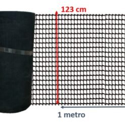 Malla Multiusos Negra De Plastico 123 cm x 1 mt Cuadro 4mm_2