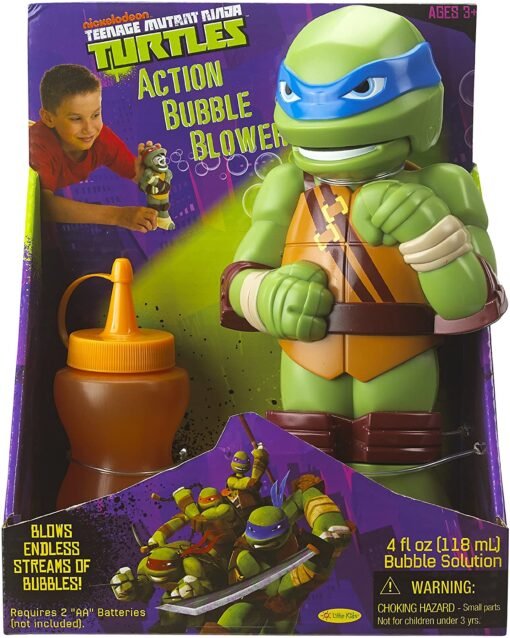 Tortugas Ninja Accion Soplador Burbujas Con Liquido Juguete_6