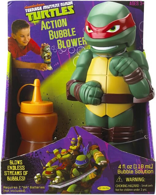 Tortugas Ninja Accion Soplador Burbujas Con Liquido Juguete_5