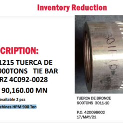 Tuerca De Bronce 900 Toneladas Nut BRZ 4C092-0028 TieBar HPM_2