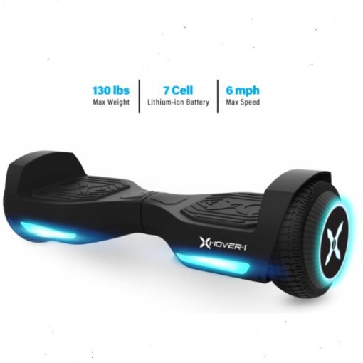 Patineta Electrica Hoverboard Rebel H1 Para Niños 6mph Black_3