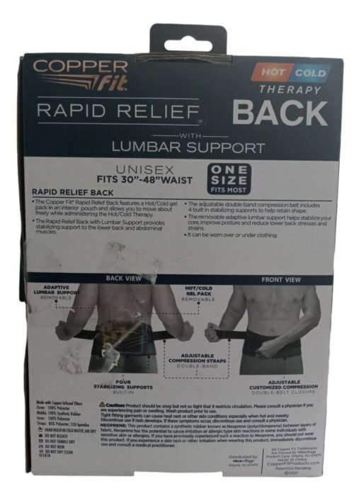 Faja Lumbar Cooperfit Soporte Espalda Terapia Frio Calor Gel_3