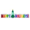 Inflable Navideño Happy Holidays Con Luz LED Decoracion 3.5m_0