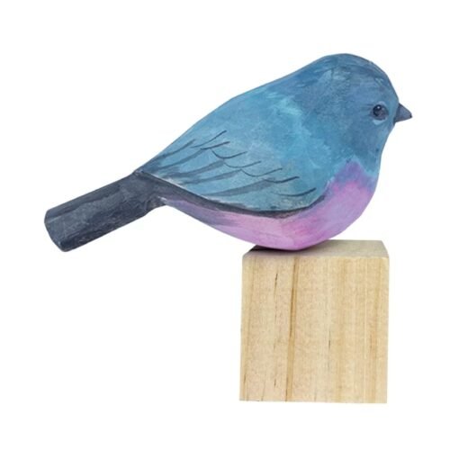 Estatuilla Pajaro Madera Tallada Mano Decoracion Para Hogar_0