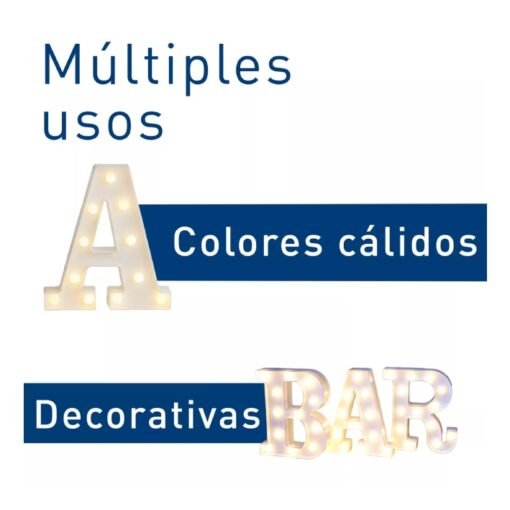 Letra Con Luces Led 3d Foco Amarillo Lampara Color L 115cm_3