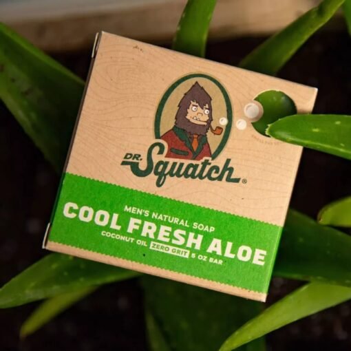 Dr. Squatch Jabon Barra Natural Bar Soap Cool Fresh Aloe 5Oz_3