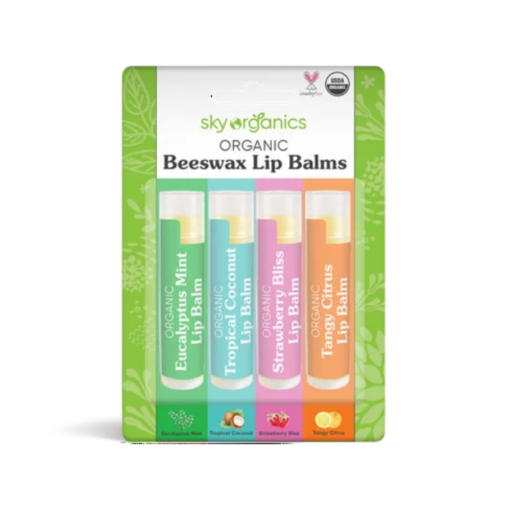 SKY Organic Pack 4 Balsamos Labiales Hidratantes Cera Abeja_0