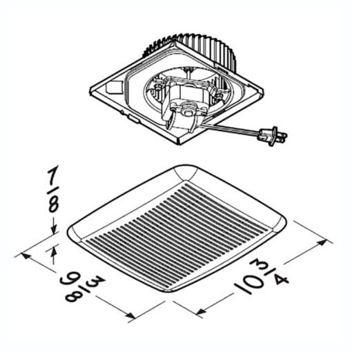 Broan NuTone Ventilador de Baño Ultrasilencioso Color Blanco_3