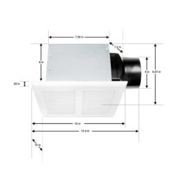 Hampton Bay Ventilador Escape Techo Baño 80 CFM Color Blanco_2