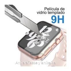 2 Fundas Protectoras Mica Para Apple Watch Series 8/7/6 45mm_4