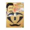 Kit Bigote Barba Cejas Postizo Fiesta Disfraces Color Negro_0