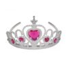 Tiara Princesa Plastico Gema Corazon Rosa Fiesta Disfraces_0