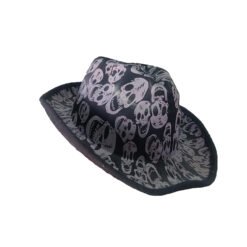 Sombrero Gangster Calavera Color Negro Para Fiesta Disfraces_2