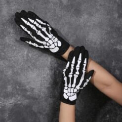 Guantes Esqueleto Calavera Para Disfraz Fiesta De Halloween_2