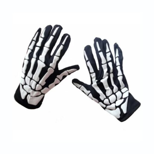 Guantes Esqueleto Calavera Para Disfraz Fiesta De Halloween_1