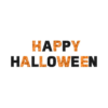 Banner Banderillas Glitter Happy Halloween Decoracion Fiesta_0