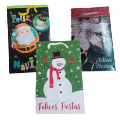 Paquete 14 Bolsas Regalo Navidad Diseños Festivos Variados_1