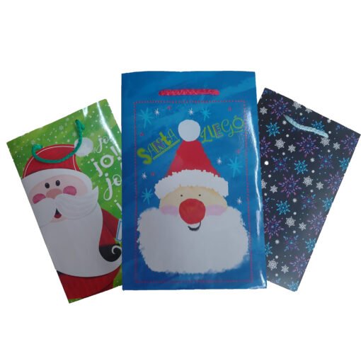 Paquete 14 Bolsas Regalo Navidad Diseños Festivos Variados_3