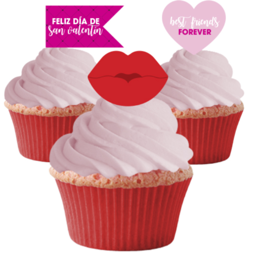 12 Palillos Topper Cupcakes San Valentin Decoracion Pasteles_3