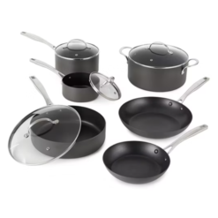 Set Bateria De Cocina Ollas Y Sarten Color Negro Cooks 10pzs_0