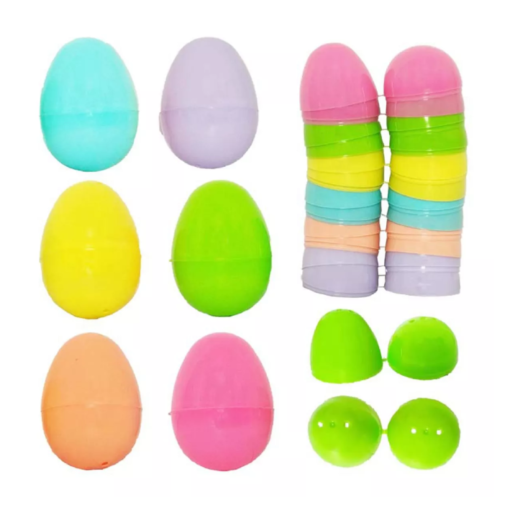 Huevos Pascua Cascarones Vacios Plasticos 12 Piezas Colores_2