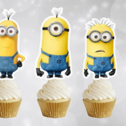 12pz Palillos Toppers Decorativos Pastel Cupcakes Minions_2