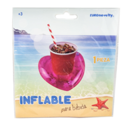 Porta Vasos Corazon Inflable Fiestas Alberca Bebidas 3pzs_3