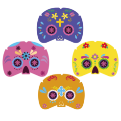 8pz Antifaces Carton Catrina Calavera Dia Muertos Halloween_1