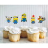 12pz Palillos Toppers Decorativos Pastel Cupcakes Minions_0